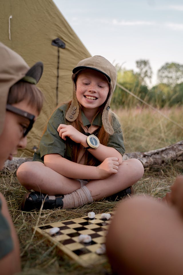 playing checkers